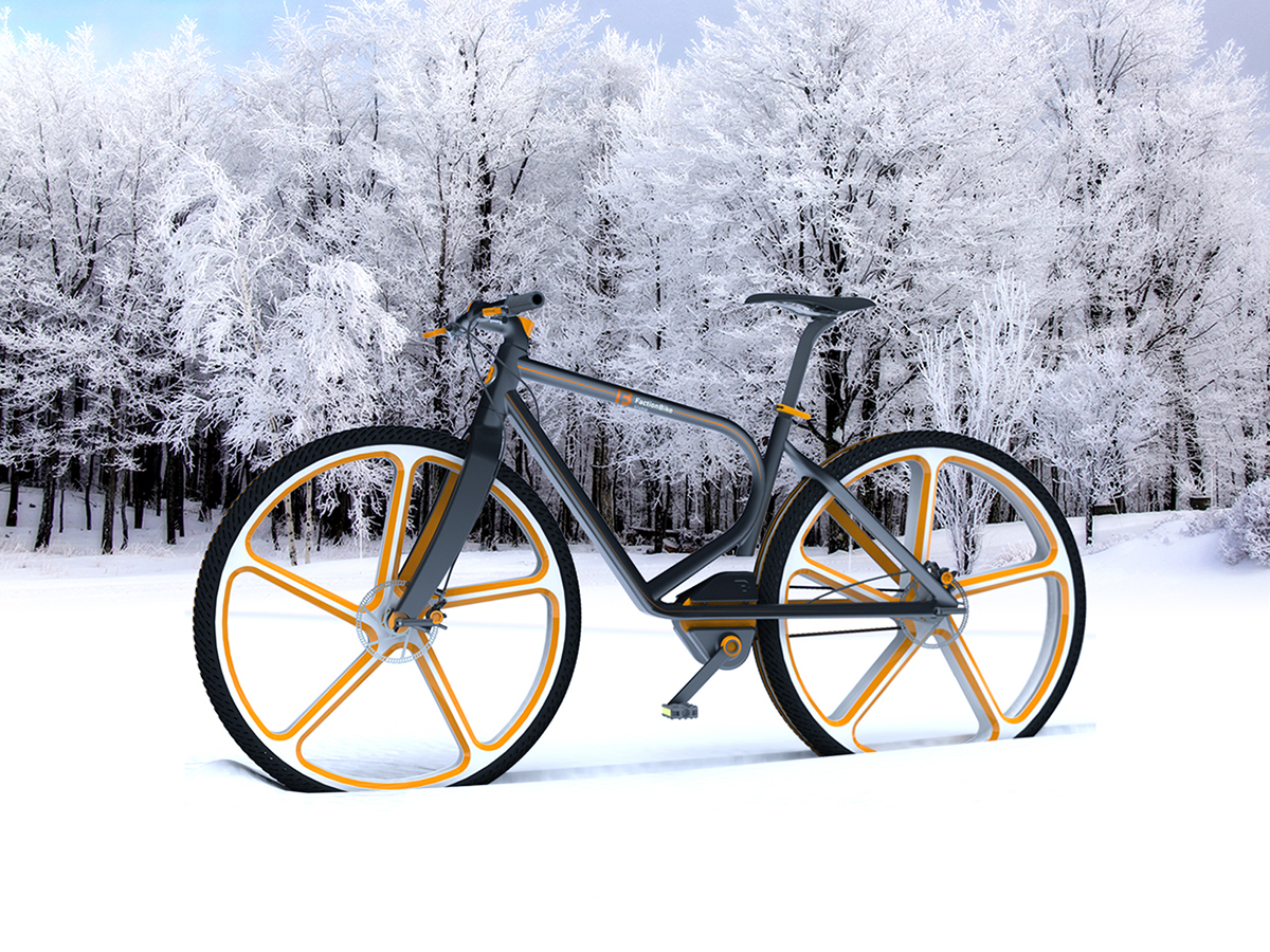 Vélo en hiver.