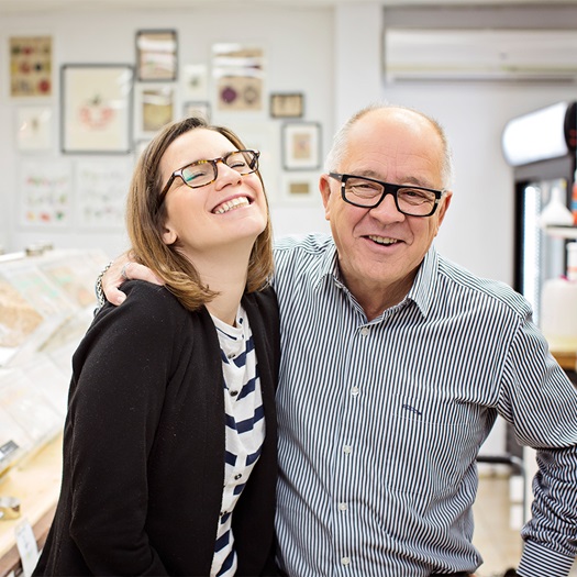 Picture of Marie-Soleil L'Allier, founder of Epicerie Loco and her dad