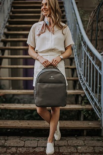 woman with Lambert backpack